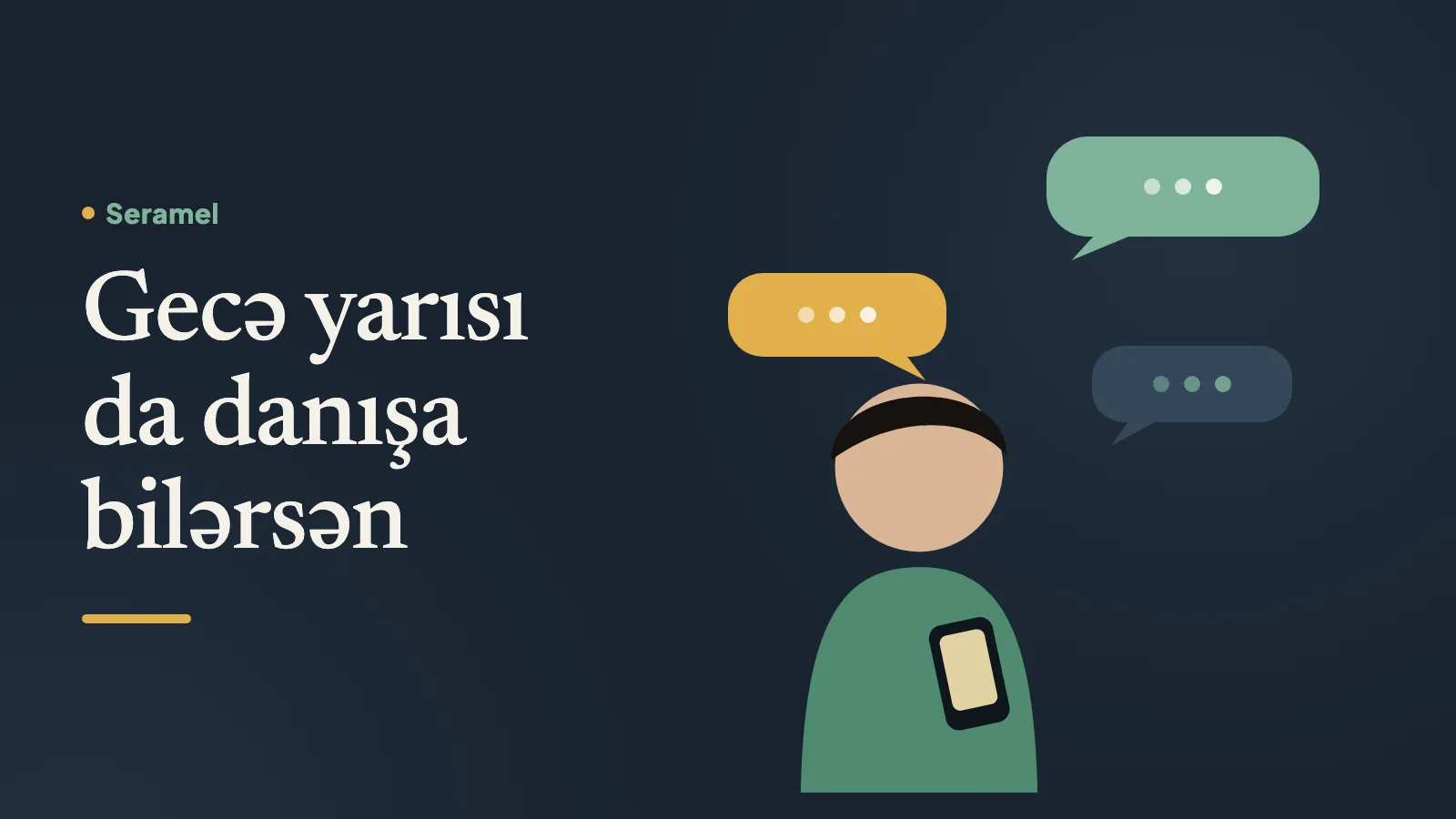 Kirayə mənzildə gecə noutbukda süni intellektlə danışan tələbə qız düşüncələrini sıraya qoyur və mənəvi dəstək axtarır