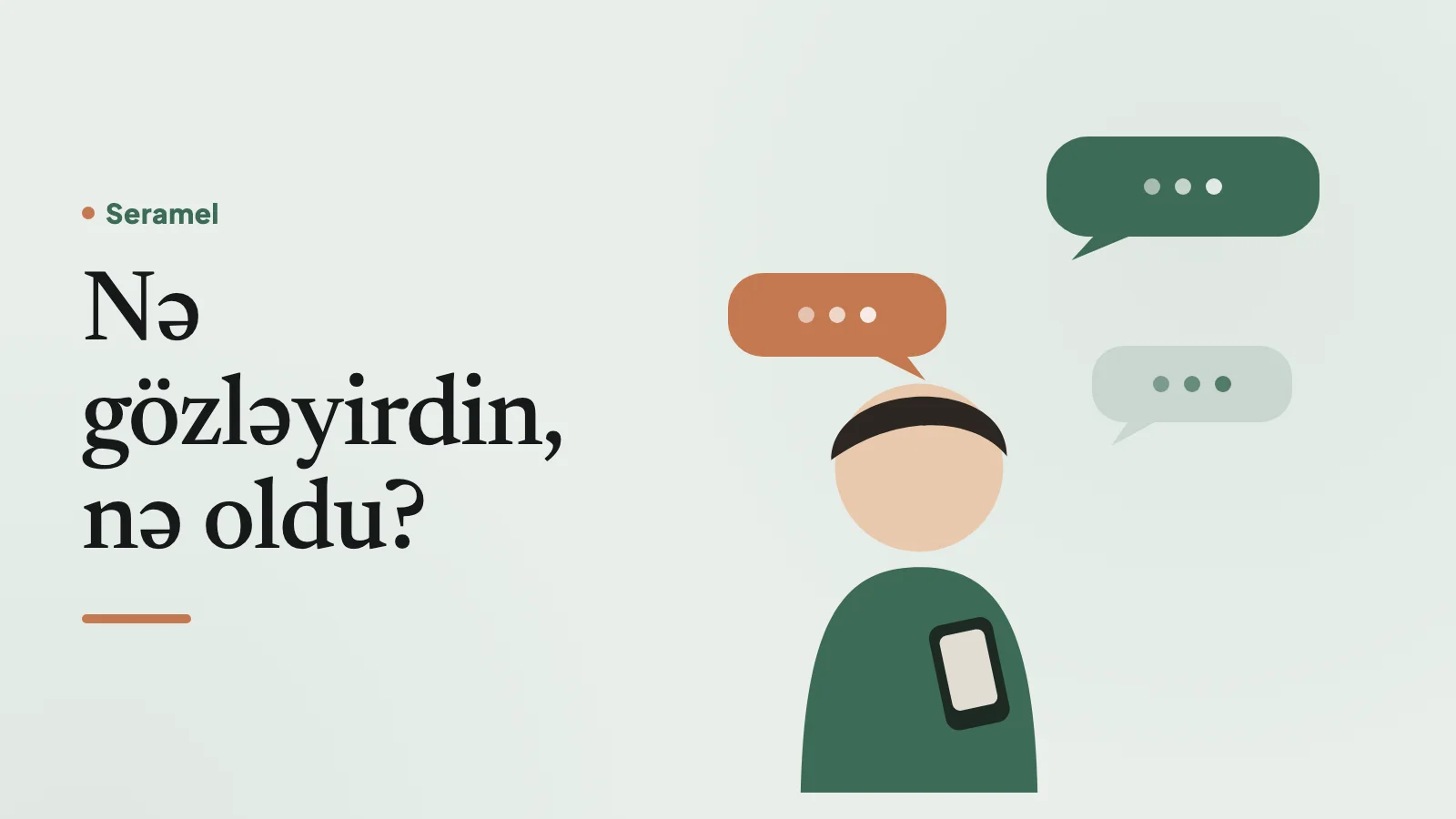 Sumqayıtda axşam divanda telefonla süni intellektlə danışan qadın özünü tanımaq üçün günün anlarını yazır