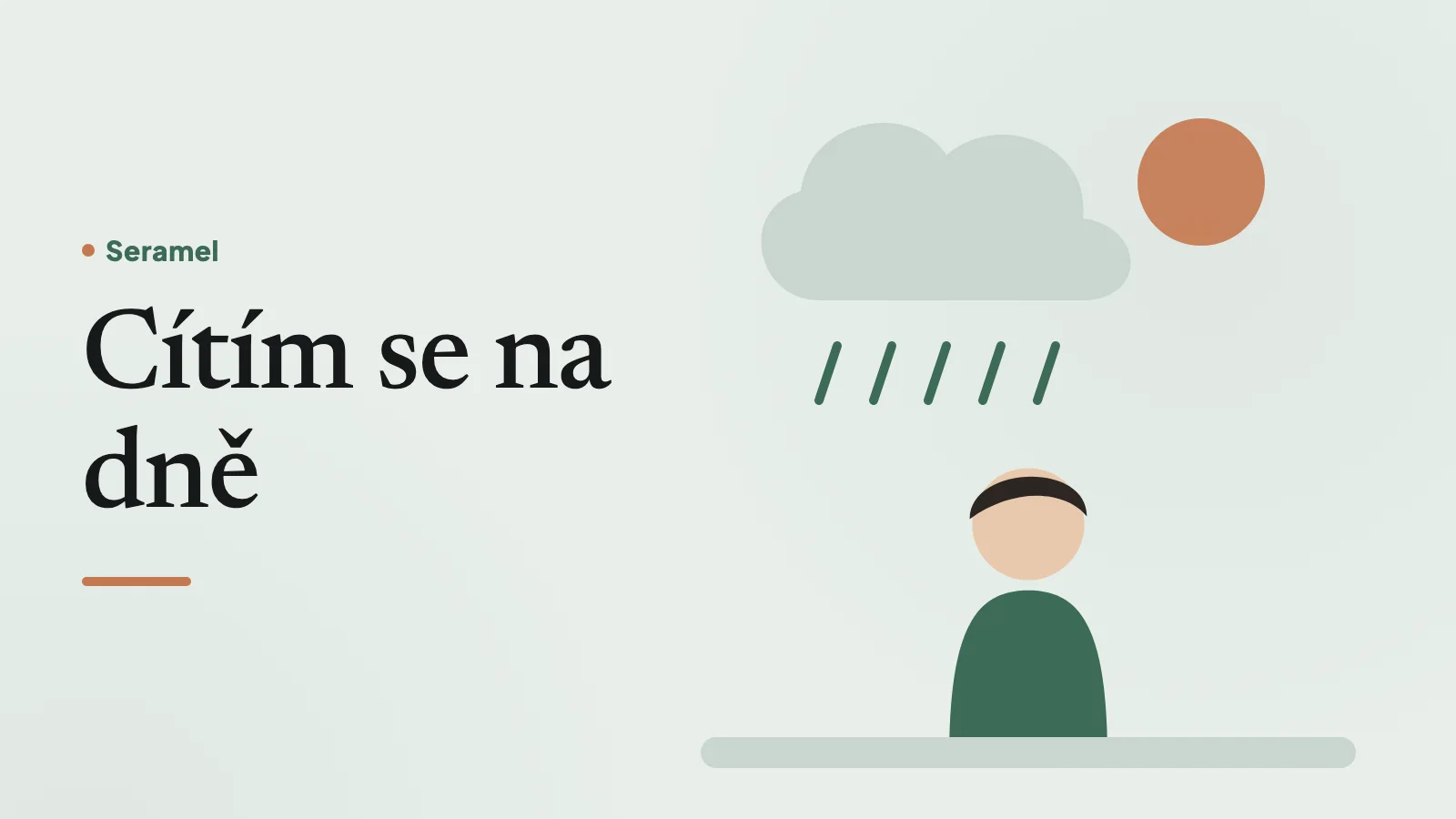 Žena za šedého listopadového rána otevírá okno v podkrovním bytě v Liberci, když se cítí na dně
