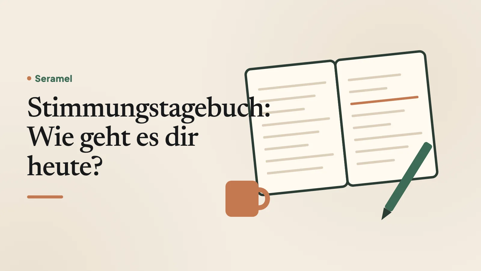 Vater sitzt morgens am Küchentisch und notiert seine Stimmung in einer Stimmungstagebuch App