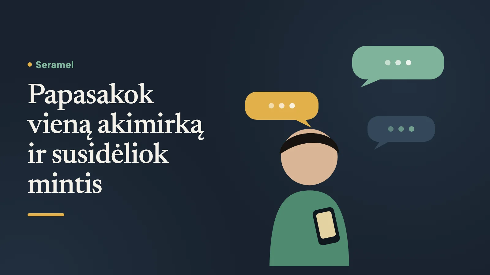 Moteris vakare virtuvėje Klaipėdoje rašo telefonu, pasakoja apie dienos akimirką ir ieško, kaip nusiraminti po streso.