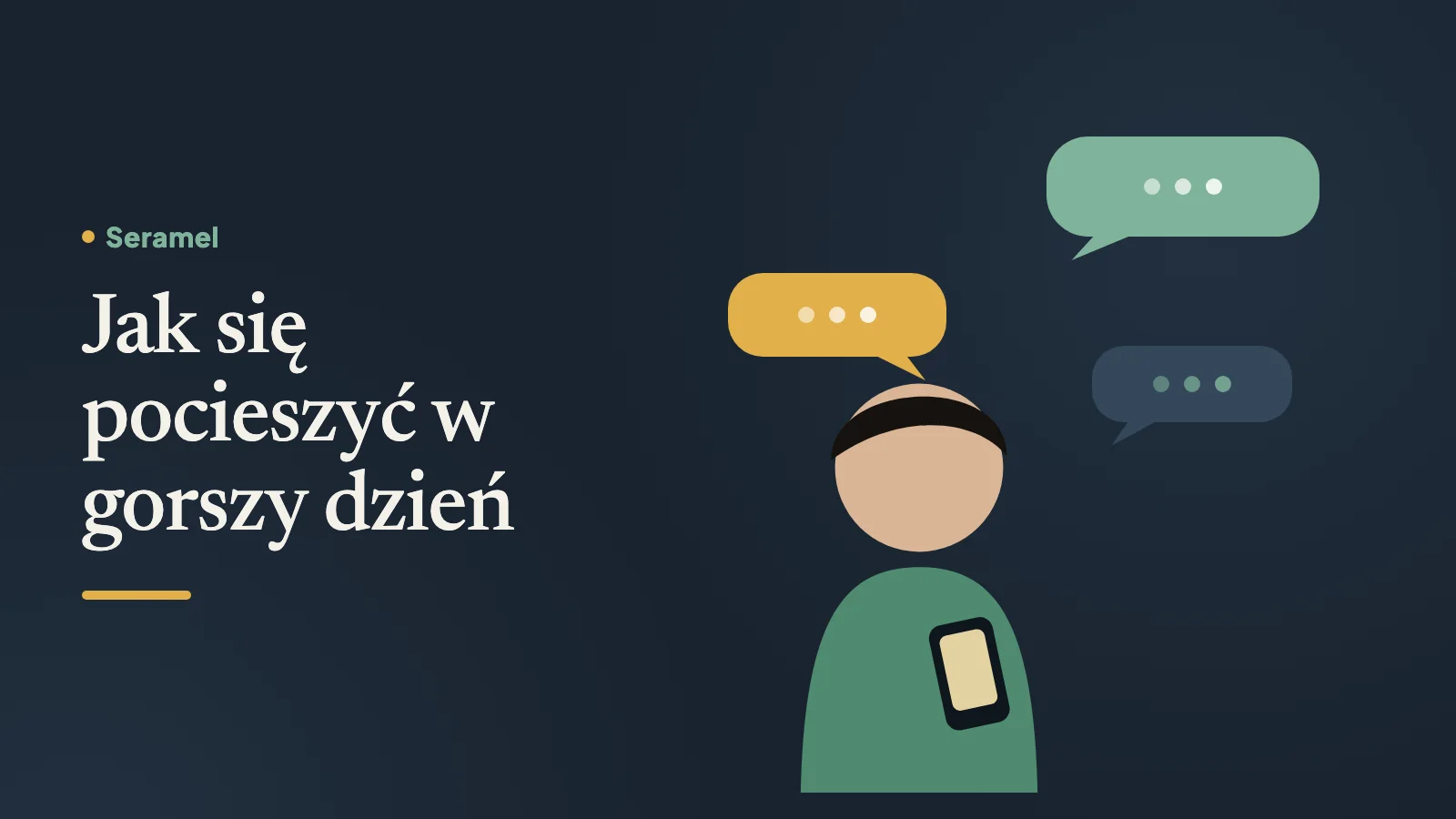 Dwoje przyjaciół spaceruje leśną ścieżką w Puszczy Kampinoskiej jesienią – jak podnieść się na duchu i pocieszyć w gorszy dzień.