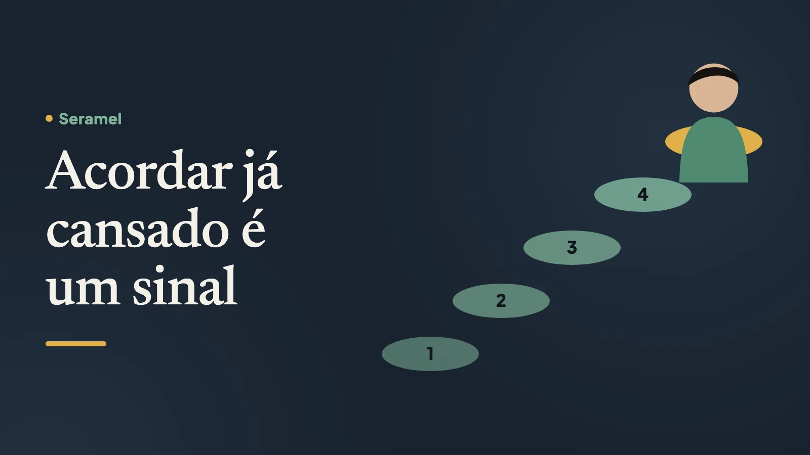 Mulher na cozinha de manhã cedo com um café, cansada antes de o dia começar, um dos sinais de esgotamento mental.