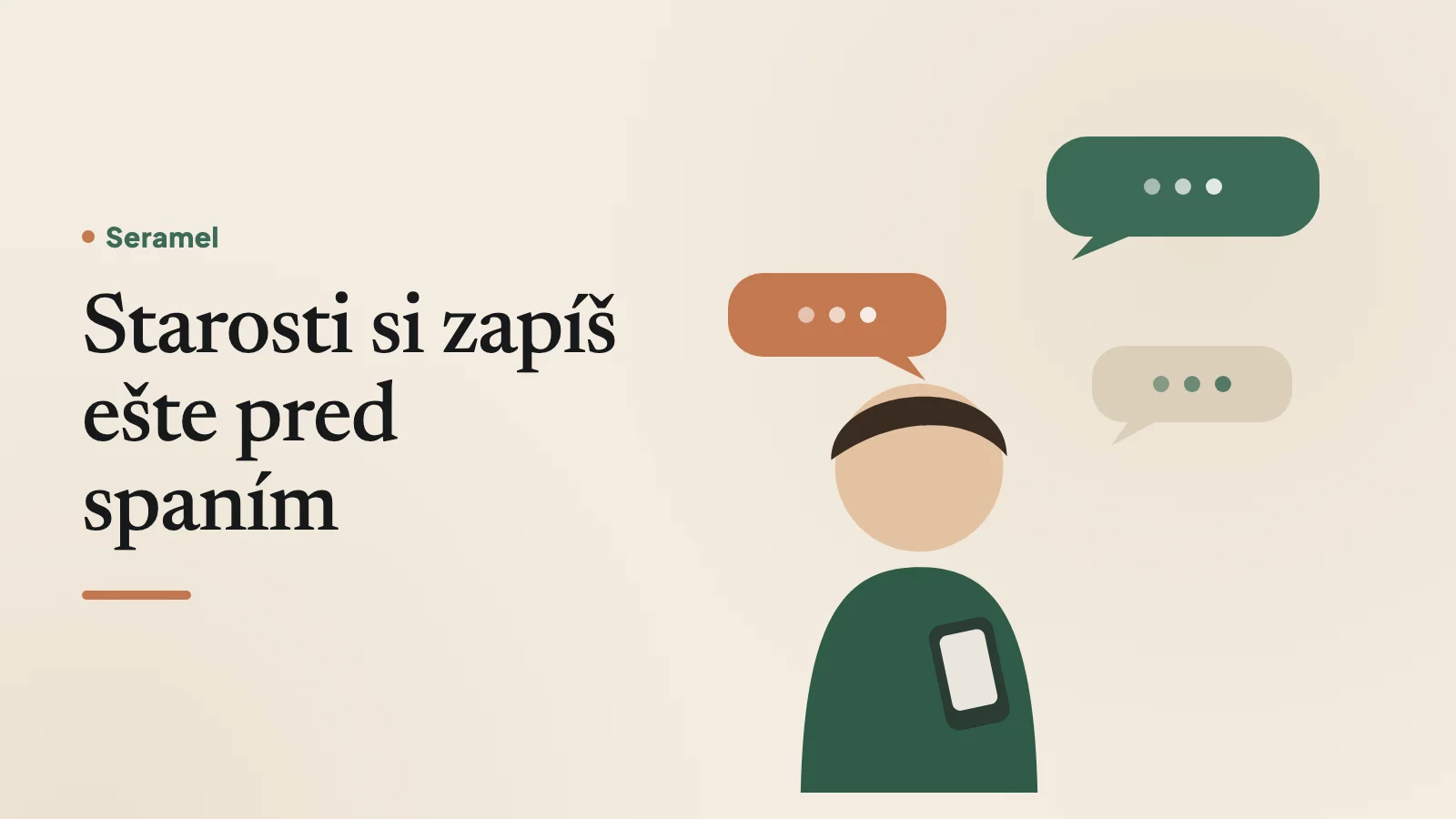 Mladá žena večer v byte v Košiciach si píše do zošita starosti z dňa, aby ľahšie zaspala a v noci nerozmýšľala.