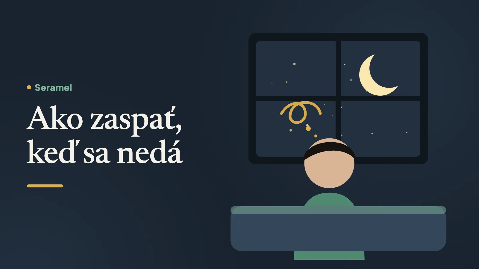 Muž v byte v paneláku v Petržalke v noci sedí na posteli so zošitom – ako zaspať, keď sa nedá a hlava nechce vypnúť.