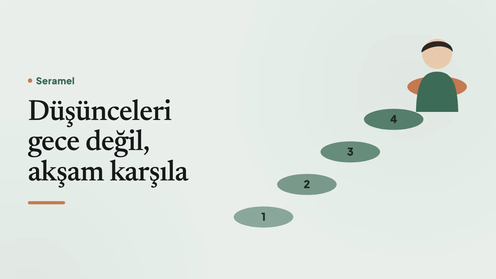 Akşam masasında defterine liste yazan genç kadın; geceleri düşünmekten uyuyamıyorum diyenler için kafa boşaltma listesi