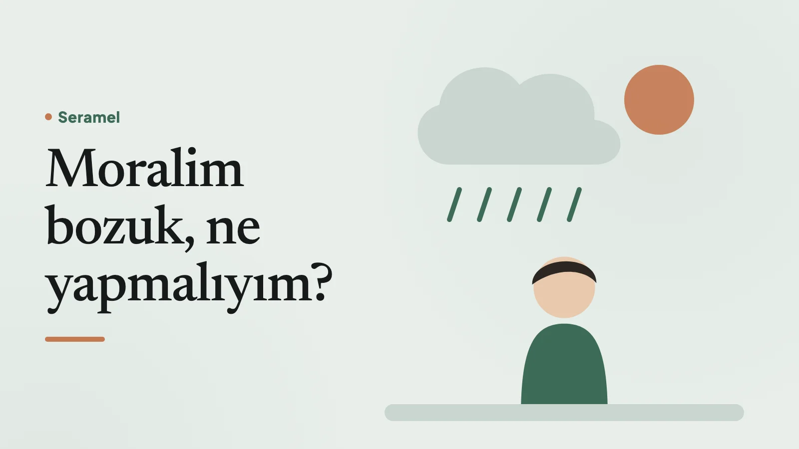 Kasım günü parkta bankta oturup çay içen genç kadın; moralim bozuk, ne yapmalıyım diyenler için küçük adımlar